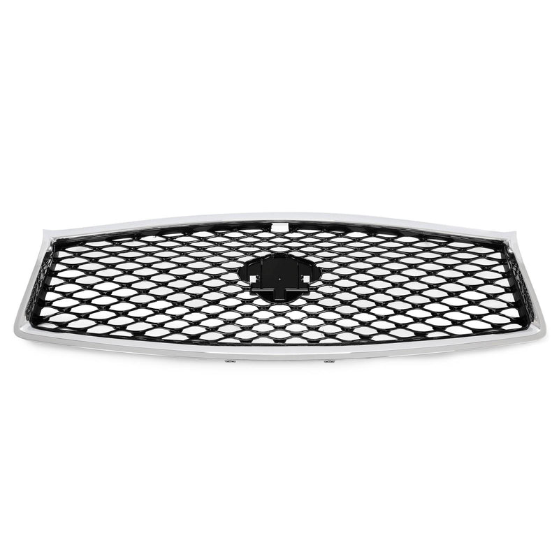 DURAFORCE Fit Infiniti Q50 2014 2015 2016 2017 JDM Chrome Front Bumper Upper Grille Grill