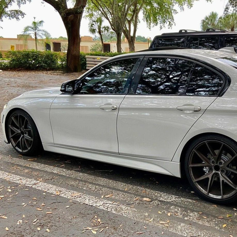 DURAFORCE For 12-18 F30 F31 M SPORT SIDE SKIRTS EXTENSION PAIR FOR ALL BMW 3 SERIES SEDAN