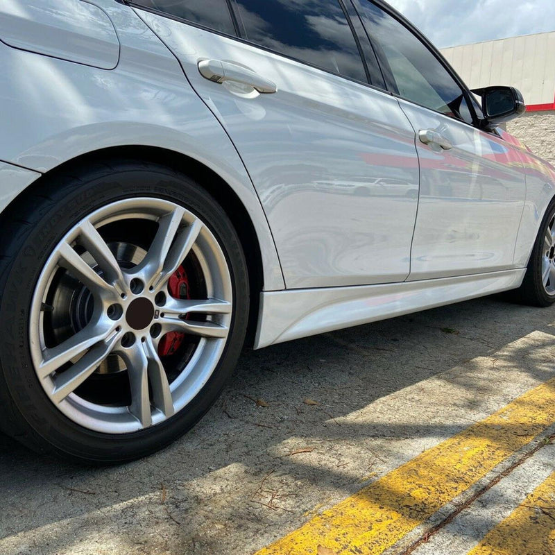 DURAFORCE For 12-18 F30 F31 M SPORT SIDE SKIRTS EXTENSION PAIR FOR ALL BMW 3 SERIES SEDAN