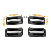 DURAFORCE 4Pcs Exterior Door Grab Handle Frame Cover Trim For 2003-2009 Hummer H2