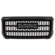 DURAFORCE Front Bumper Upper Grille Gloss Black W/Snap For GMC Sierra 2500HD 3500HD 15-19