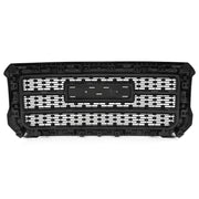 DURAFORCE Front Bumper Upper Grille Gloss Black W/Snap For GMC Sierra 2500HD 3500HD 15-19