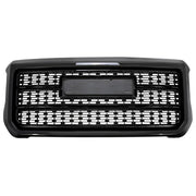 DURAFORCE Front Bumper Upper Grille Gloss Black W/Snap For GMC Sierra 2500HD 3500HD 15-19