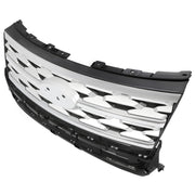 DURAFORCE Front Bumper Upper Grille ABS Grill w/Chrome For Ford Explorer XLT 2018 2019