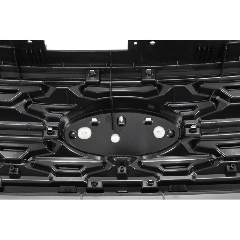 DURAFORCE Front Bumper Upper Grille ABS Grill w/Chrome For Ford Explorer XLT 2018 2019