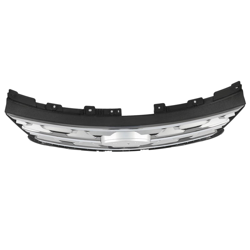 DURAFORCE Front Bumper Upper Grille ABS Grill w/Chrome For Ford Explorer XLT 2018 2019