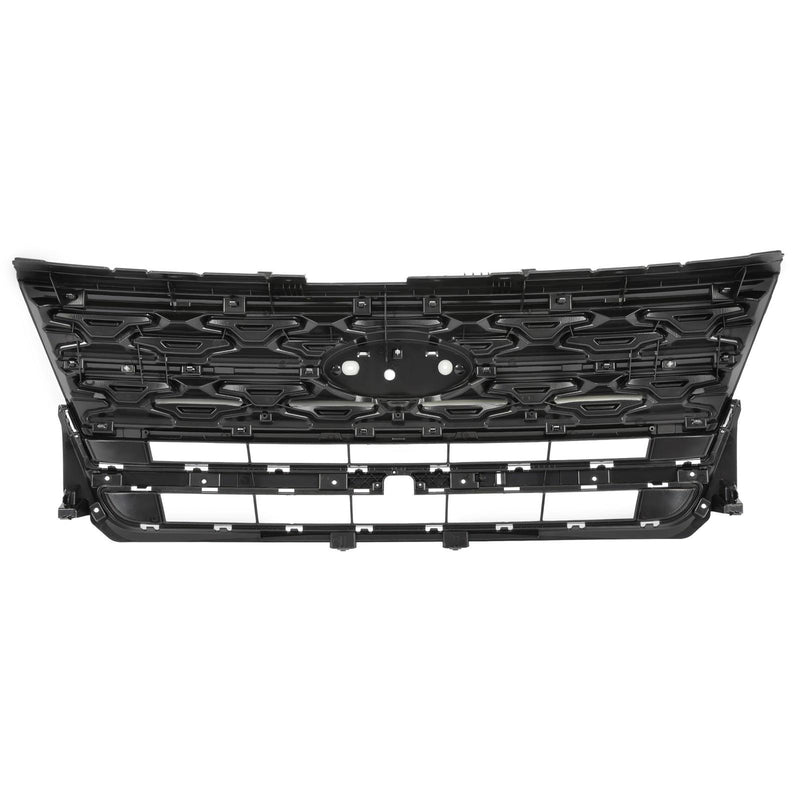 DURAFORCE Front Bumper Upper Grille ABS Grill w/Chrome For Ford Explorer XLT 2018 2019