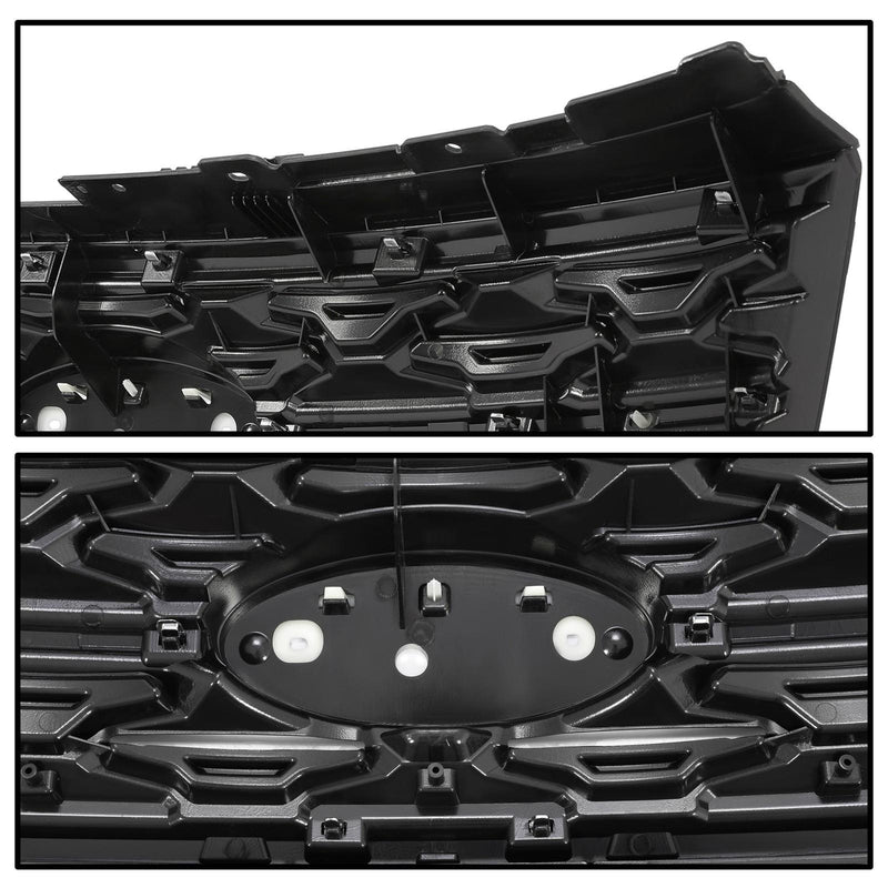 DURAFORCE Front Bumper Upper Grille ABS Grill w/Chrome For Ford Explorer XLT 2018 2019