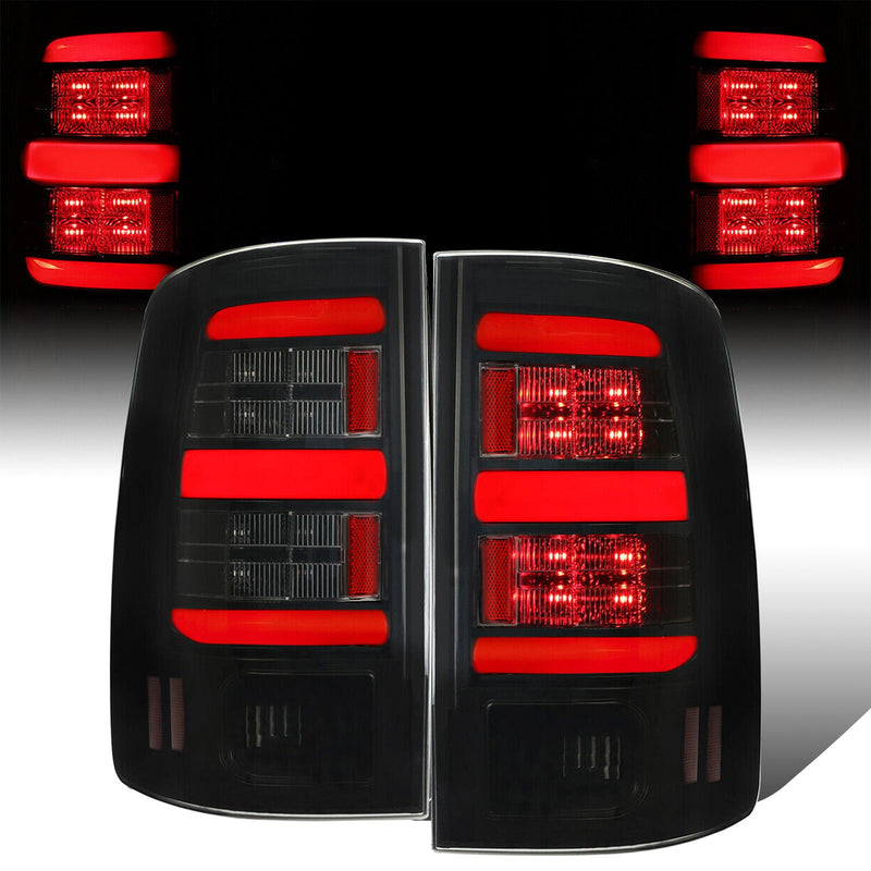 DURAFORCE For 2009-2018 Dodge Ram 1500 2500 3500 Full LED Tail Lights Rear Lamp Clear Lens