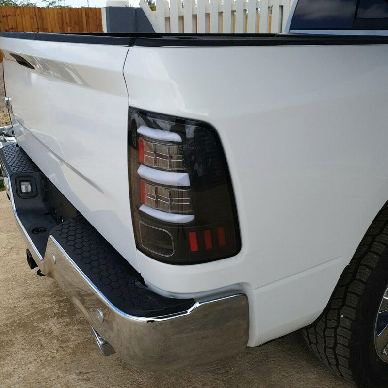 DURAFORCE For 2009-2018 Dodge Ram 1500 2500 3500 Full LED Tail Lights Rear Lamp Clear Lens