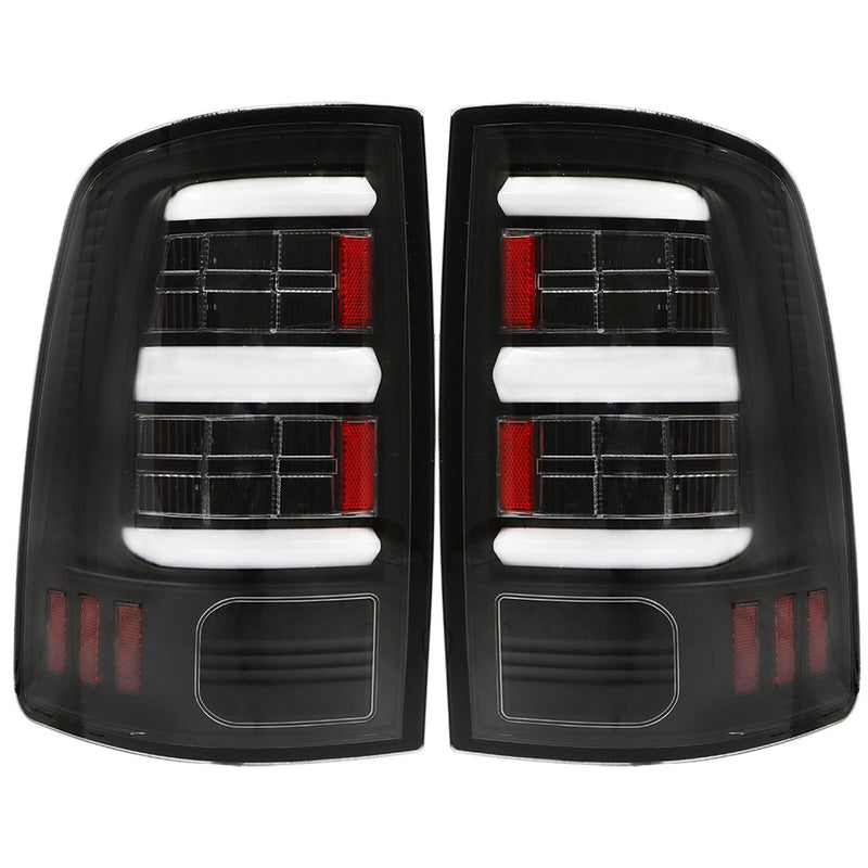 DURAFORCE For 2009-2018 Dodge Ram 1500 2500 3500 Full LED Tail Lights Rear Lamp Clear Lens