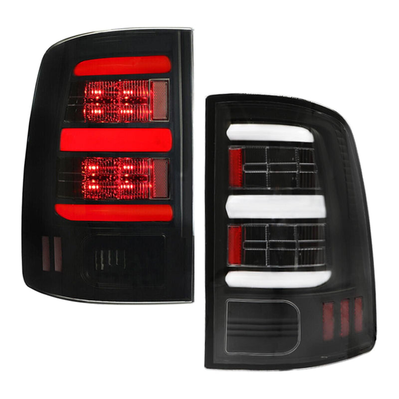 DURAFORCE For 2009-2018 Dodge Ram 1500 2500 3500 Full LED Tail Lights Rear Lamp Clear Lens