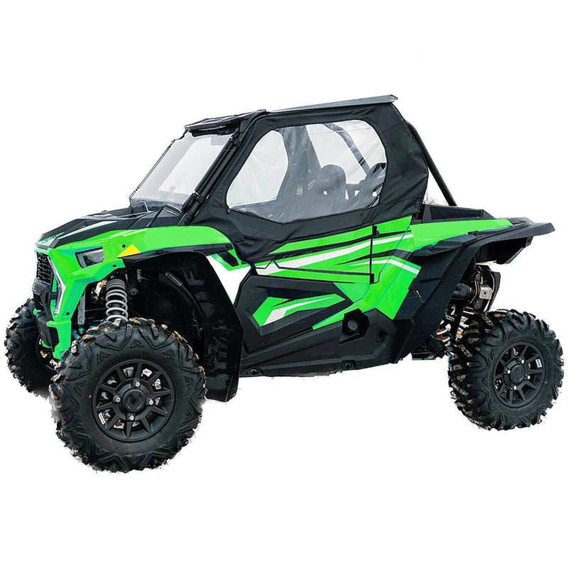 DURAFORCE Pair Soft Doors Windows Enclosure For 14-22 Polaris RZR XP 1000 Turbo S 1000 900
