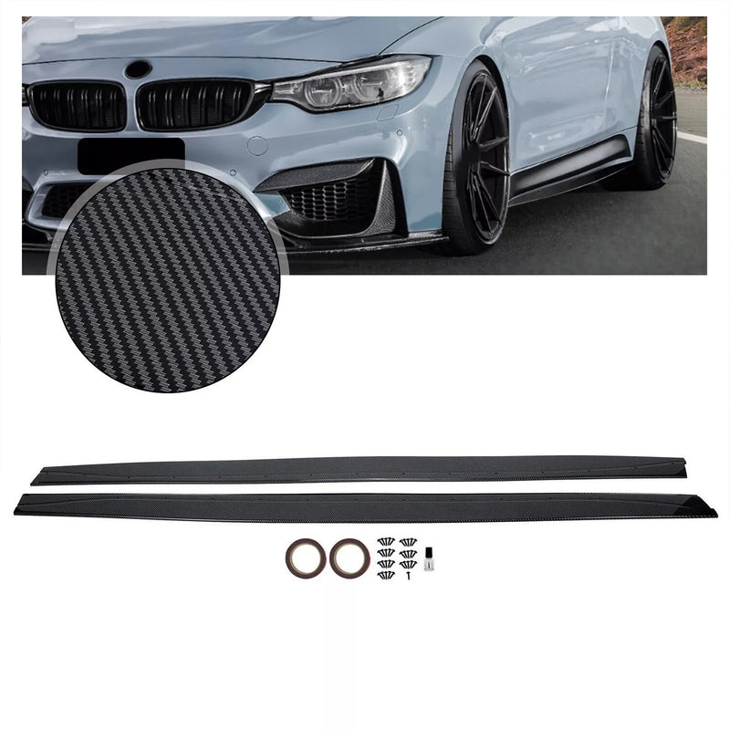 DURAFORCE For BMW F82 F83 M4 2015-2020 Carbon Fiber Color Side Skirts Panel Extension