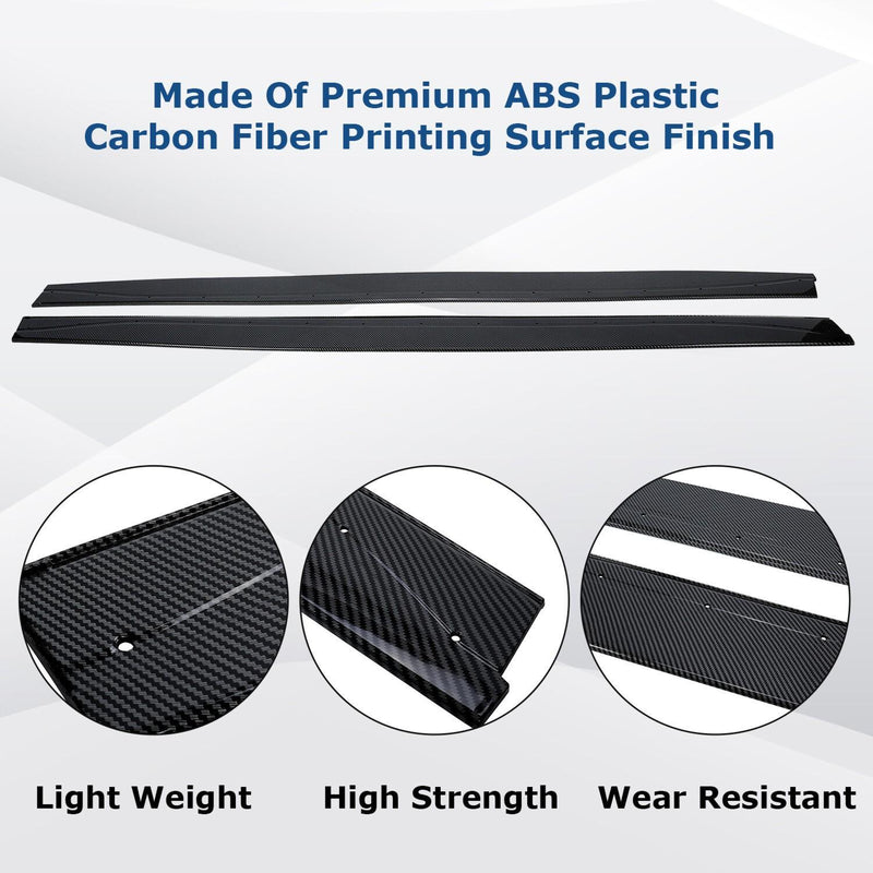 DURAFORCE For BMW F82 F83 M4 2015-2020 Carbon Fiber Color Side Skirts Panel Extension