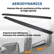 DURAFORCE For BMW F82 F83 M4 2015-2020 Carbon Fiber Color Side Skirts Panel Extension