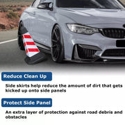 DURAFORCE For BMW F82 F83 M4 2015-2020 Carbon Fiber Color Side Skirts Panel Extension