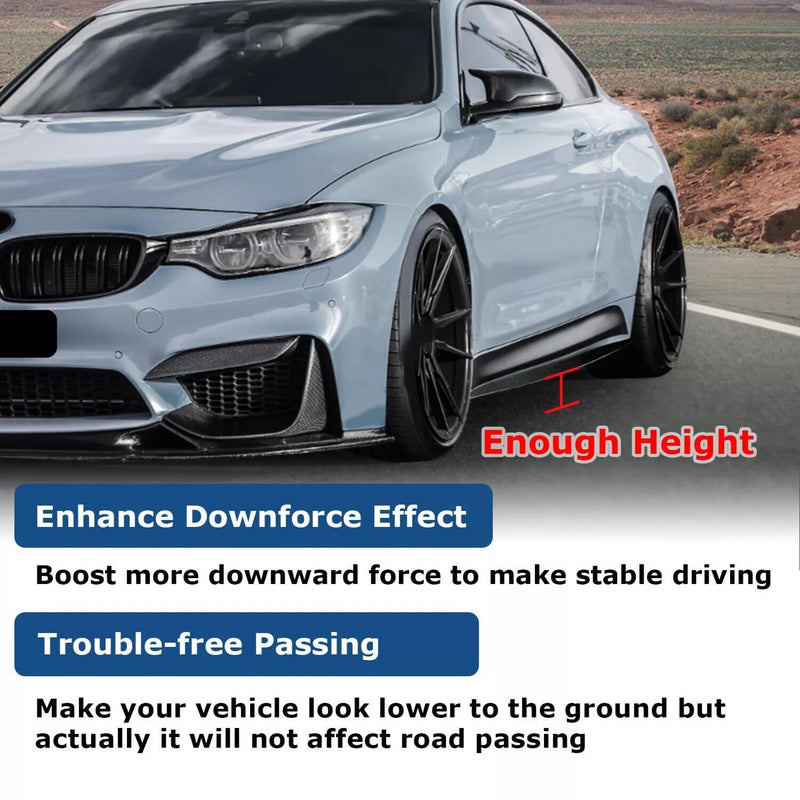 DURAFORCE For BMW F82 F83 M4 2015-2020 Carbon Fiber Color Side Skirts Panel Extension