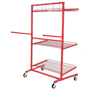 DURAFORCE 3-SHELF PARTS CART MOBILE AUTOBODY PARTS STORAGE RACKPARTS AUTO PAINT ADJUSTABLE