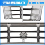 DURAFORCE Chrome Front Bumper Grille For 1992-1996 Ford F-150 1992-1997 Ford F-250 F-350