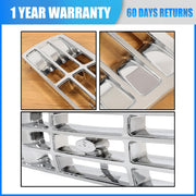DURAFORCE Chrome Front Bumper Grille For 1992-1996 Ford F-150 1992-1997 Ford F-250 F-350