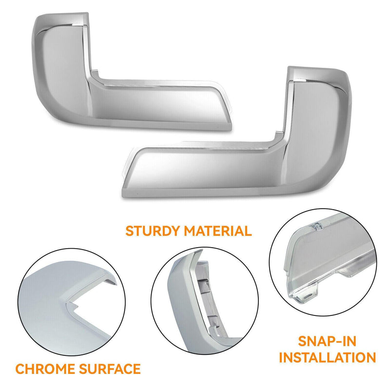 DURAFORCE Bumper End Caps For Toyota Tacoma 2016-2023 Set of 2 Rear LH and RH Chrome