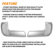 DURAFORCE Bumper End Caps For Toyota Tacoma 2016-2023 Set of 2 Rear LH and RH Chrome