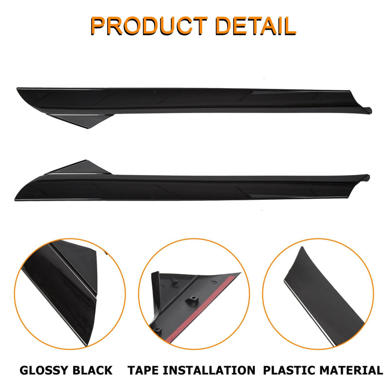 DURAFORCE For Ford Explorer 2011-2019 Windshield Outer Trim Pillar Molding Left Right Kit