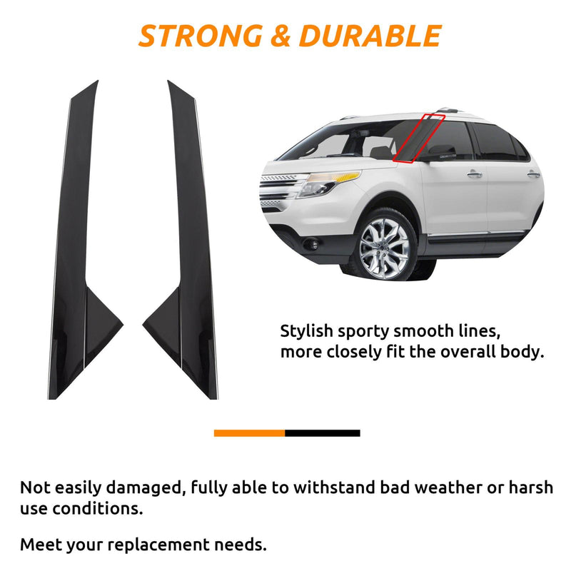 DURAFORCE For Ford Explorer 2011-2019 Windshield Outer Trim Pillar Molding Left Right Kit