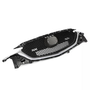 DURAFORCE Fits Mazda CX-5 CX5 2017-2021 Chrome Trim Black Mesh Front Upper Grille Assembly