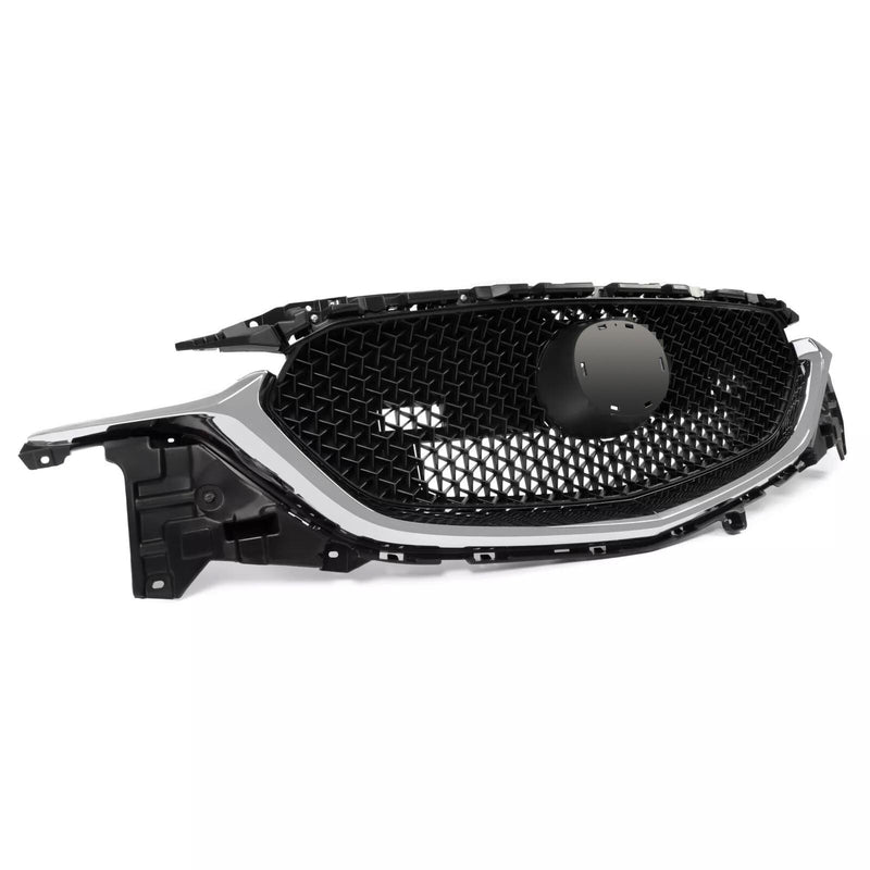 DURAFORCE Fits Mazda CX-5 CX5 2017-2021 Chrome Trim Black Mesh Front Upper Grille Assembly