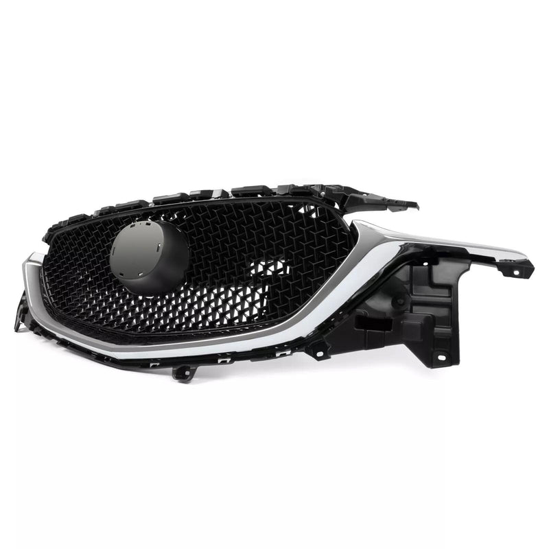 DURAFORCE Fits Mazda CX-5 CX5 2017-2021 Chrome Trim Black Mesh Front Upper Grille Assembly
