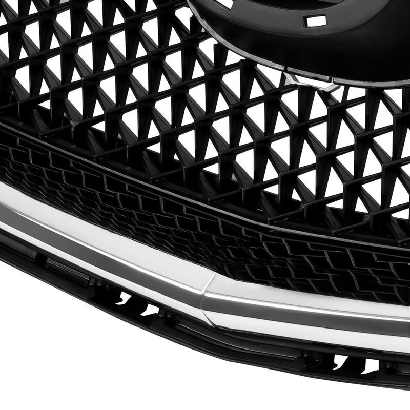 DURAFORCE Fits Mazda CX-5 CX5 2017-2021 Chrome Trim Black Mesh Front Upper Grille Assembly