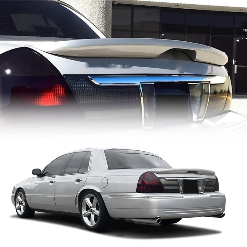 DURAFORCE For Ford Crown Victoria 1998-2008 4Door Gray Rear Trunk Spoiler Wing Lip Painted