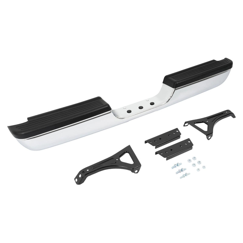DURAFORCE Chrome For Dodge RAM 1500/2500/3500 Pickup Steel Rear Bumper Assembly 1994-2002