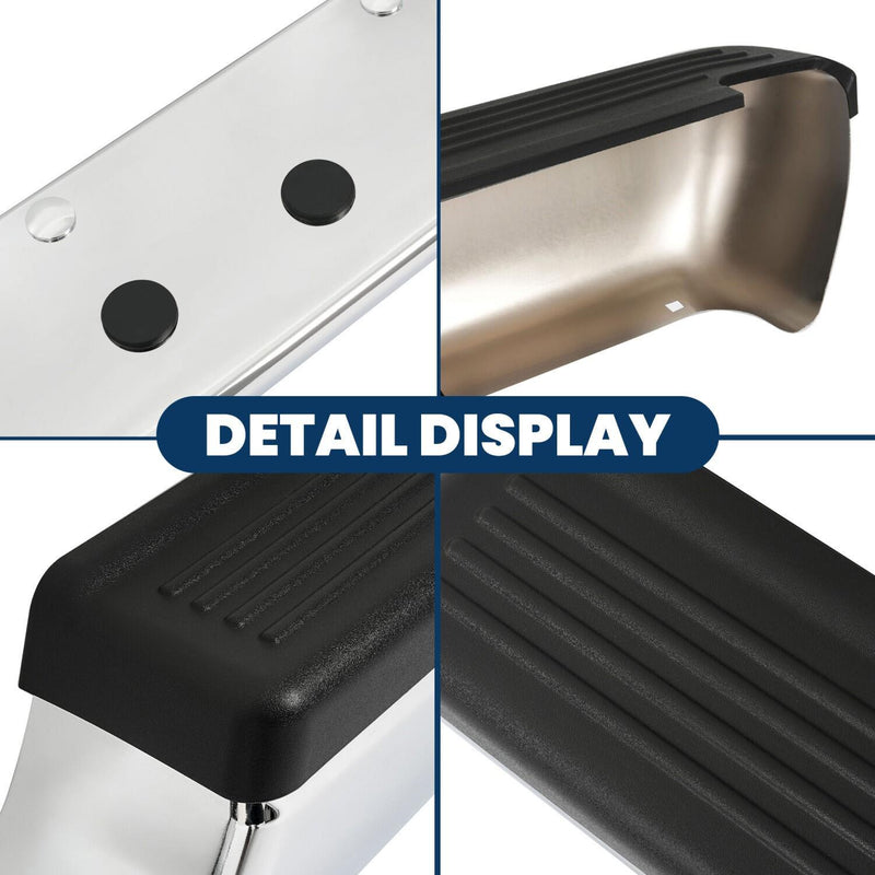 DURAFORCE Chrome For Dodge RAM 1500/2500/3500 Pickup Steel Rear Bumper Assembly 1994-2002