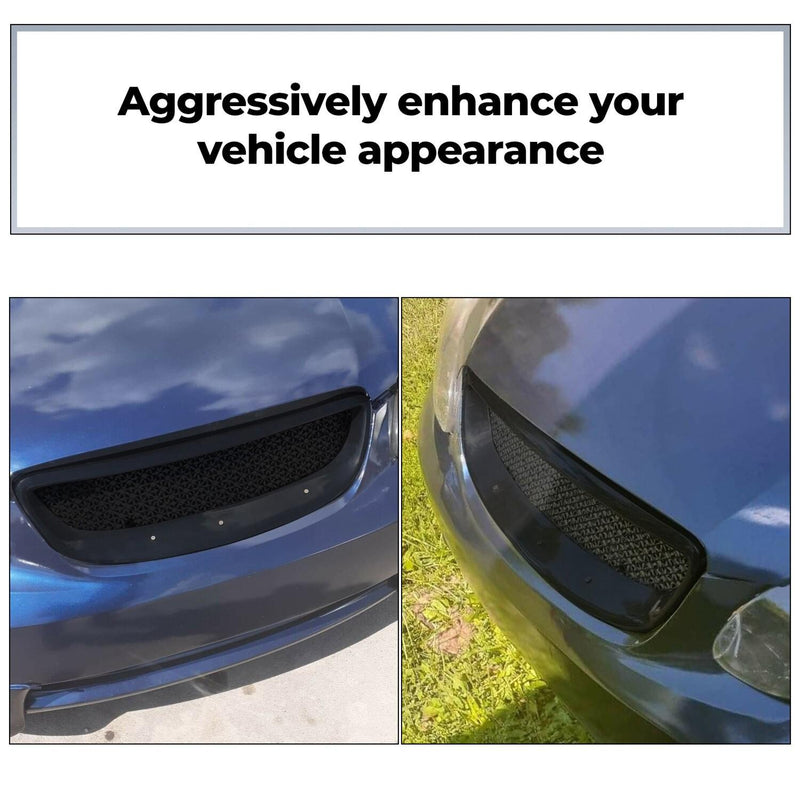DURAFORCE GLOSS BLACK BUMPER GRILL MESH GRILLE FOR TOYOTA COROLLA 2003-2007 2004 2005 2006