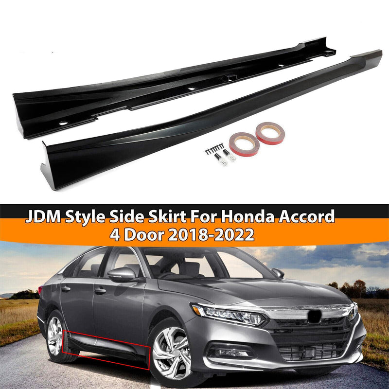 DURAFORCE For Honda Accord 4 Door 2018 19 20 2022 Add-on Side Skirts Extensions JDM Style