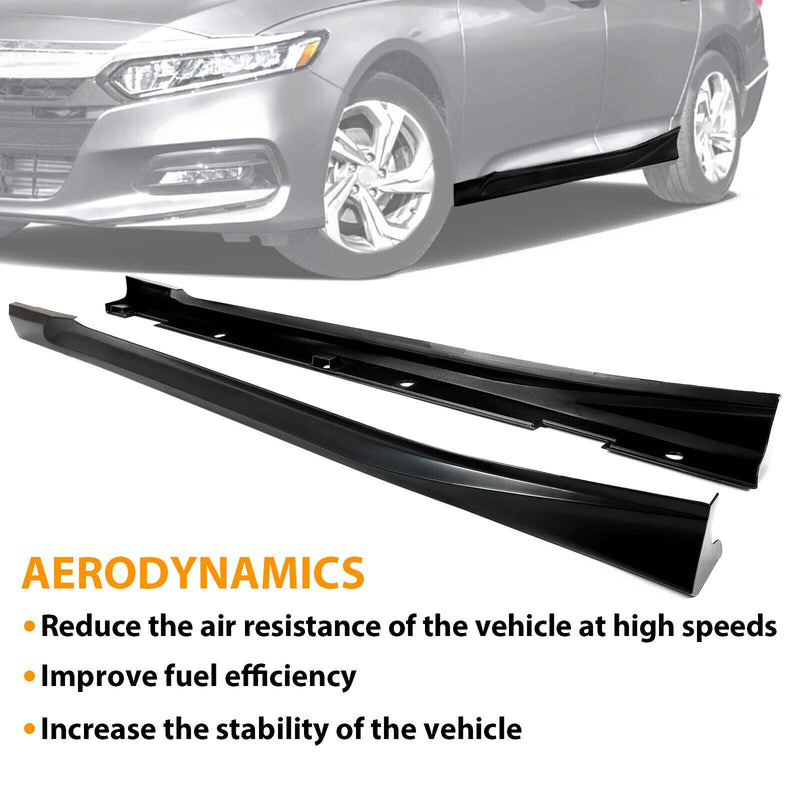 DURAFORCE For Honda Accord 4 Door 2018 19 20 2022 Add-on Side Skirts Extensions JDM Style