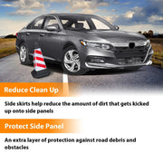 DURAFORCE For Honda Accord 4 Door 2018 19 20 2022 Add-on Side Skirts Extensions JDM Style