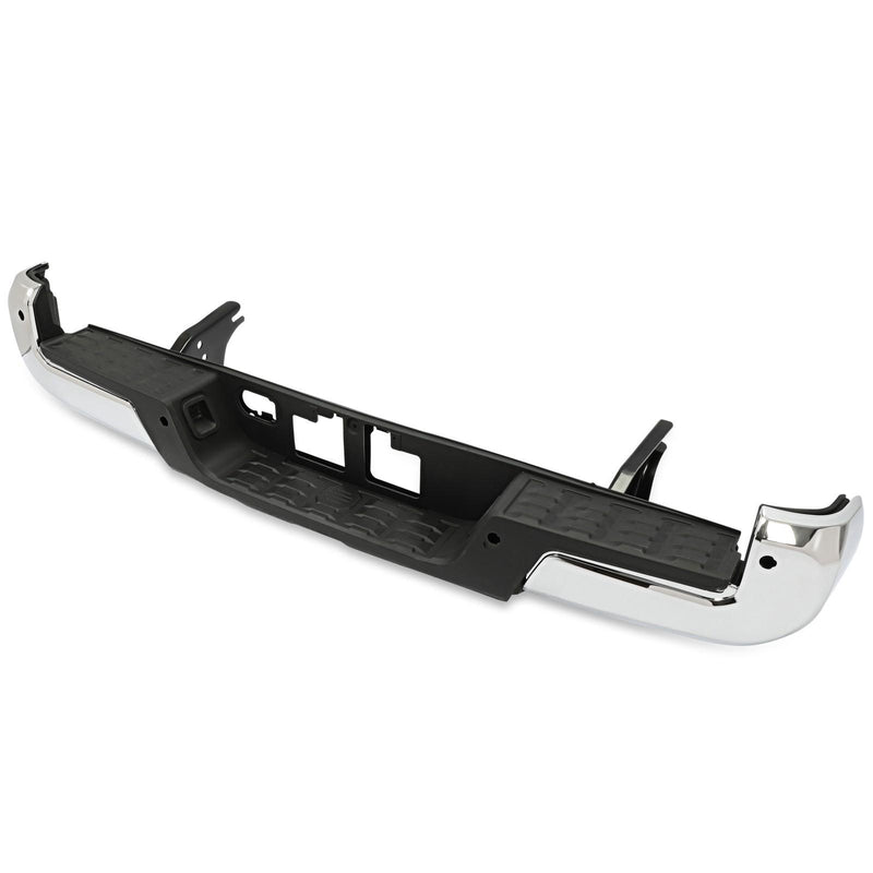 DURAFORCE Chrome Rear Step Bumper For Toyota Tacoma 2016-2023 With Parking Aid Sensor Hole