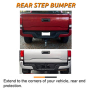 DURAFORCE Chrome Rear Step Bumper For Toyota Tacoma 2016-2023 With Parking Aid Sensor Hole