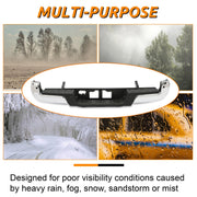 DURAFORCE Chrome Rear Step Bumper For Toyota Tacoma 2016-2023 With Parking Aid Sensor Hole