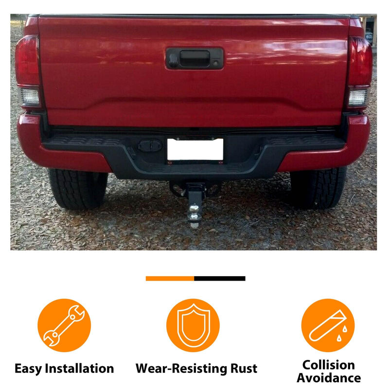 DURAFORCE Chrome Rear Step Bumper For Toyota Tacoma 2016-2023 With Parking Aid Sensor Hole