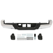 DURAFORCE Chrome Rear Step Bumper For Toyota Tacoma 2016-2023 With Parking Aid Sensor Hole