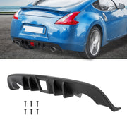 DURAFORCE For Nissan 370Z 2009-2020 Matte Black Rear Bumper Lip Lower Valance Diffuser ABS