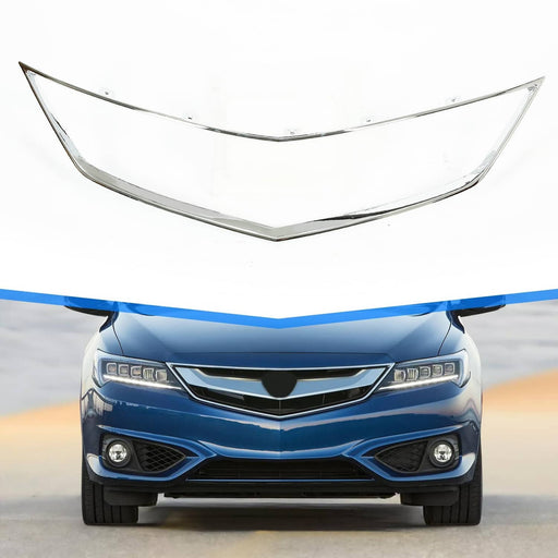 DURAFORCE Front Chrome Grille Trim Frame ABS For Acura ILX Base 2016 2017 2018 71122TX6A51