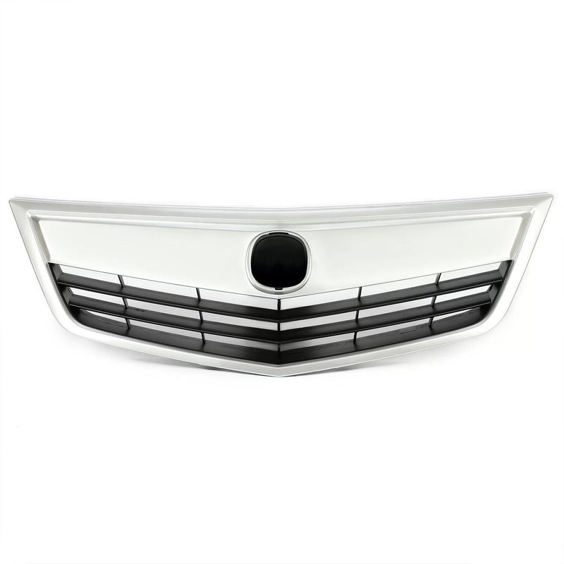 DURAFORCE For Acura TSX 2011 2012 2013 2014 Front Bumper Upper Grille Grill w/Silvery Trim