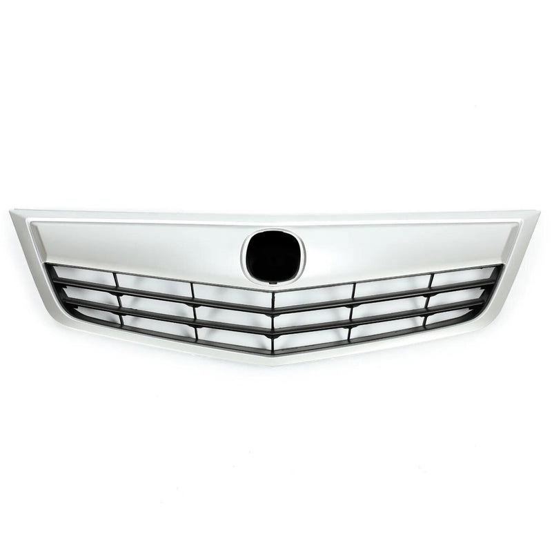 DURAFORCE For Acura TSX 2011 2012 2013 2014 Front Bumper Upper Grille Grill w/Silvery Trim