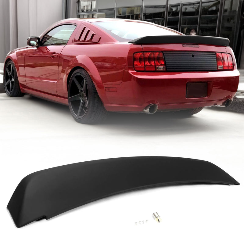 DURAFORCE Fits For Ford Mustang 05-09 GT500 Duck Tail Style Rear Trunk Spoiler Wing Black